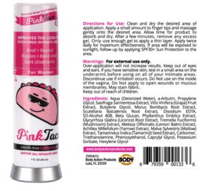 Pink Taco Anal Bleaching Lightening Gel 1 Ounce Bottle
