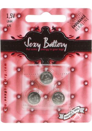 Sexy Battery Xtra Endurance Alkaline LR44 A76/ 1.5V 3 Each Per Pack