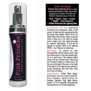 Pink Privates Intimate Anal Bleaching Cream 1 Ounce Bottle