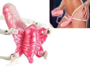 VENUS BUMBLE BEE WEARABLE STIMULATOR Strap On Harness PINK
