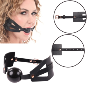 Sex & Mischief Bondage Gear Adjustable Brat Ball Open Mouth Gag