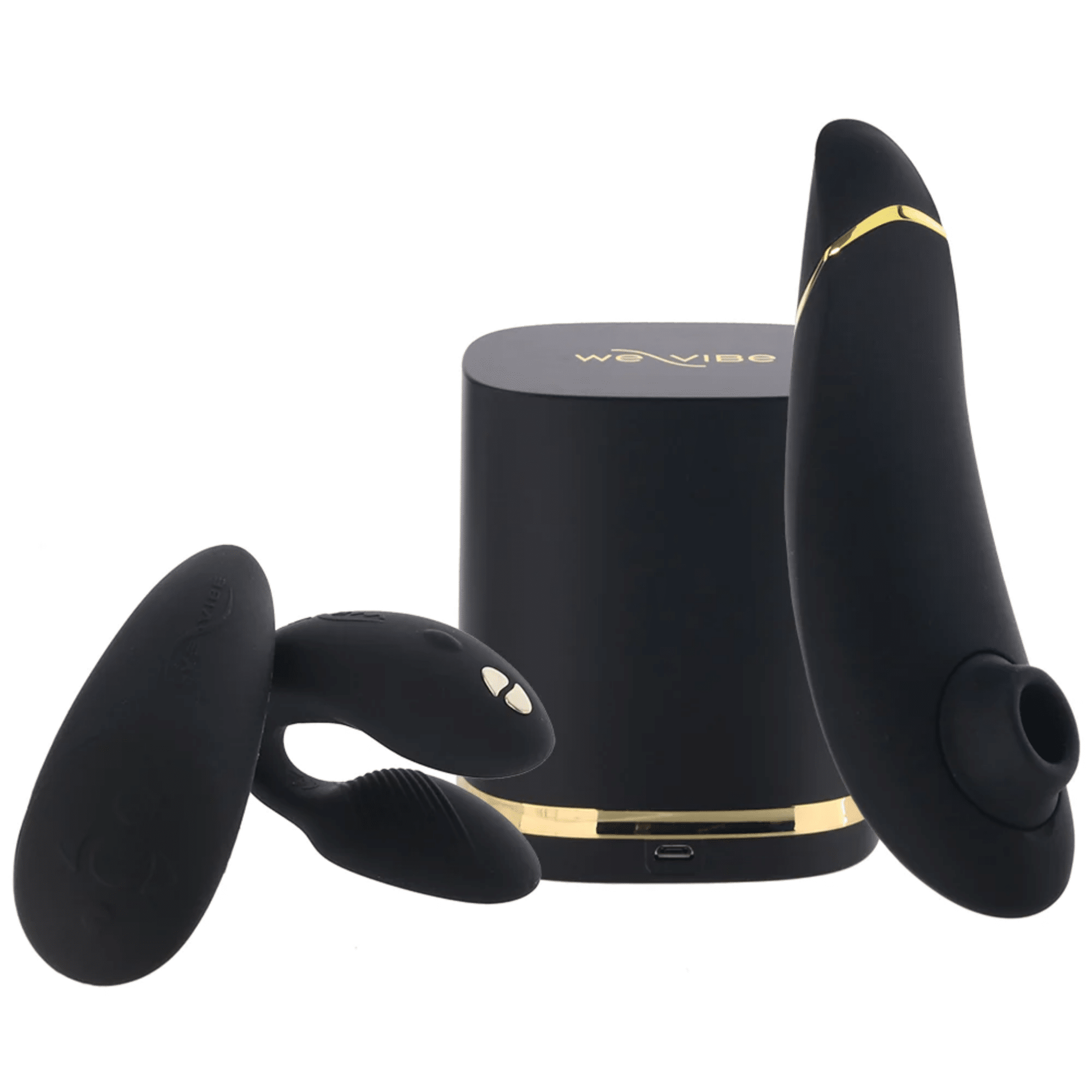 Womanizer Limited Edition Couple's App-Controlled Clitoral Sucking Vibrator - We-Vibe + Womanizer data-e-action-hash=