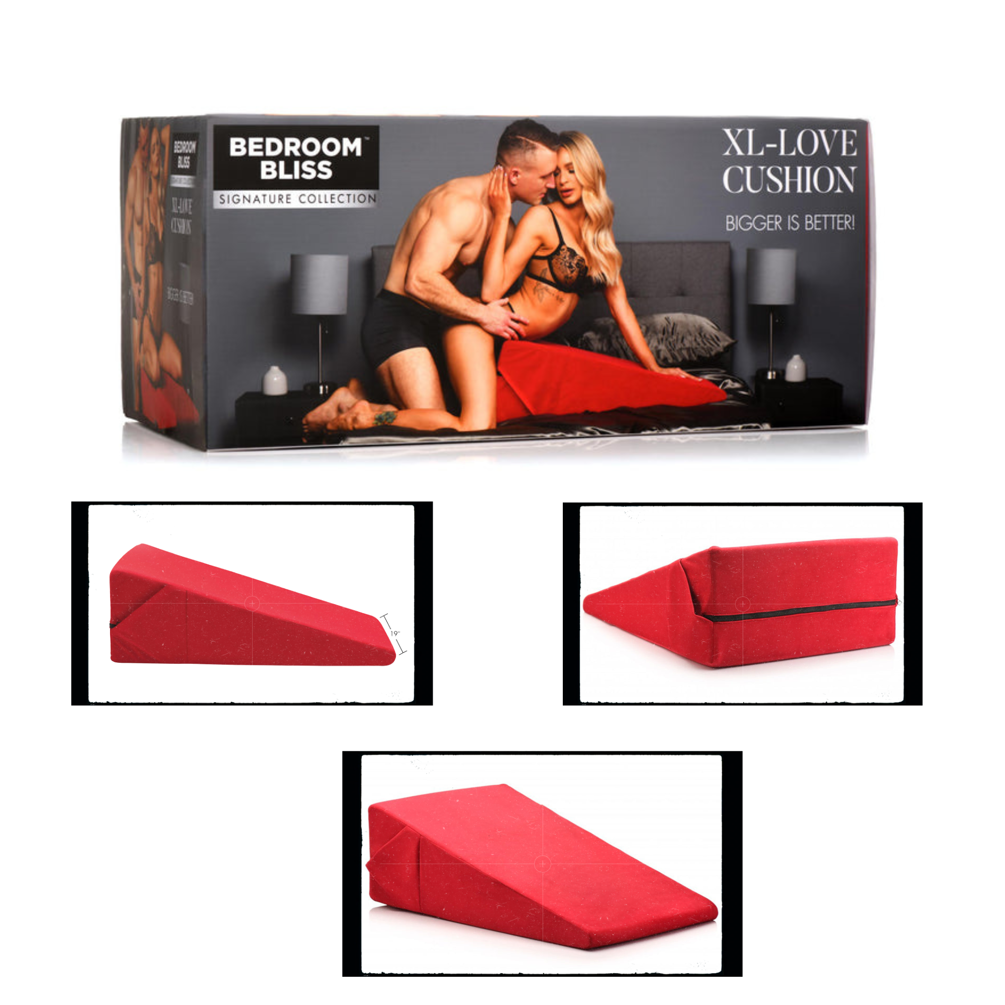 Love Cushion Lightweight Position Enhancers Wedge Pillow Red