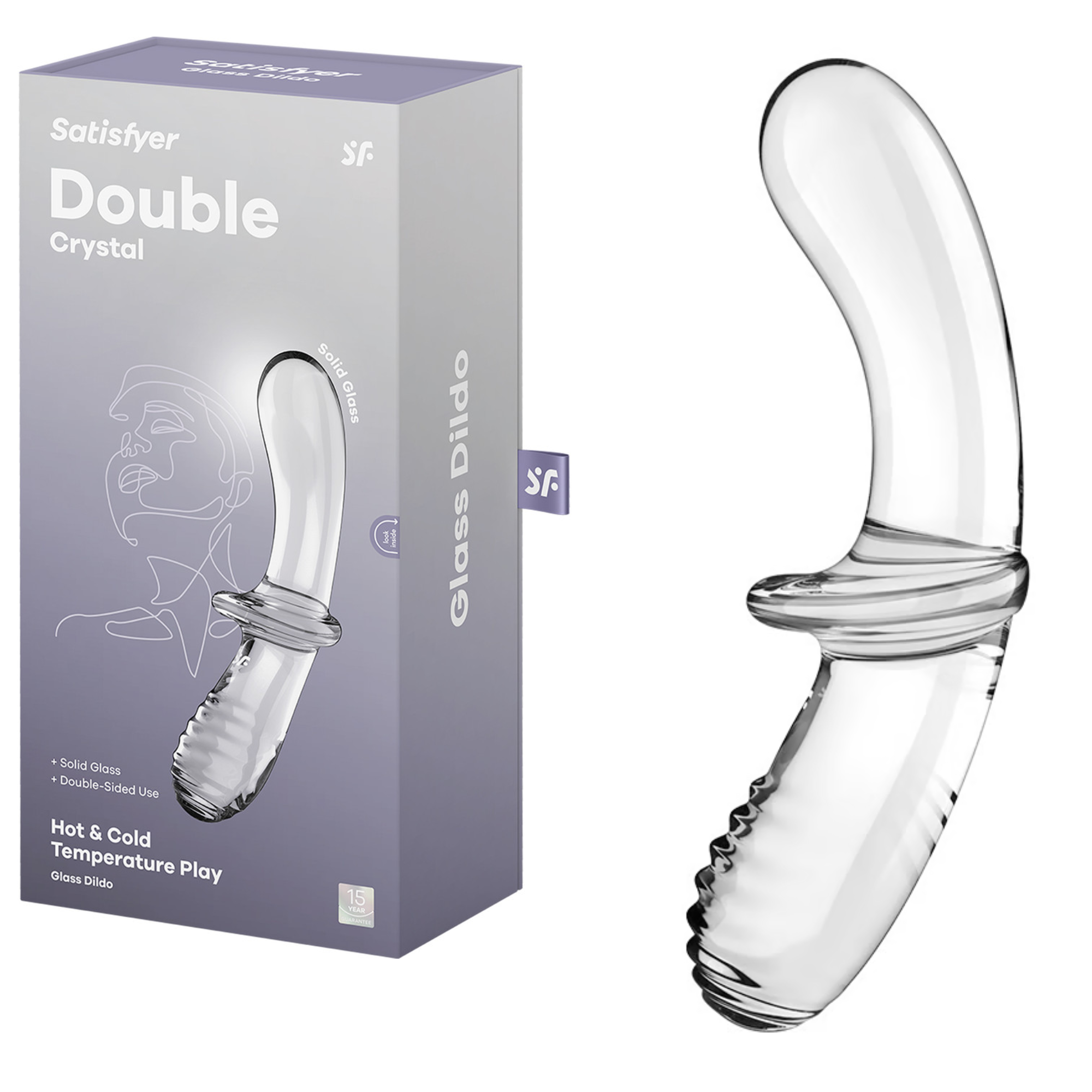 Satisfyer Double-Sided Crystal Dildo G-Spot Clitoral Stimulator Sex Toy