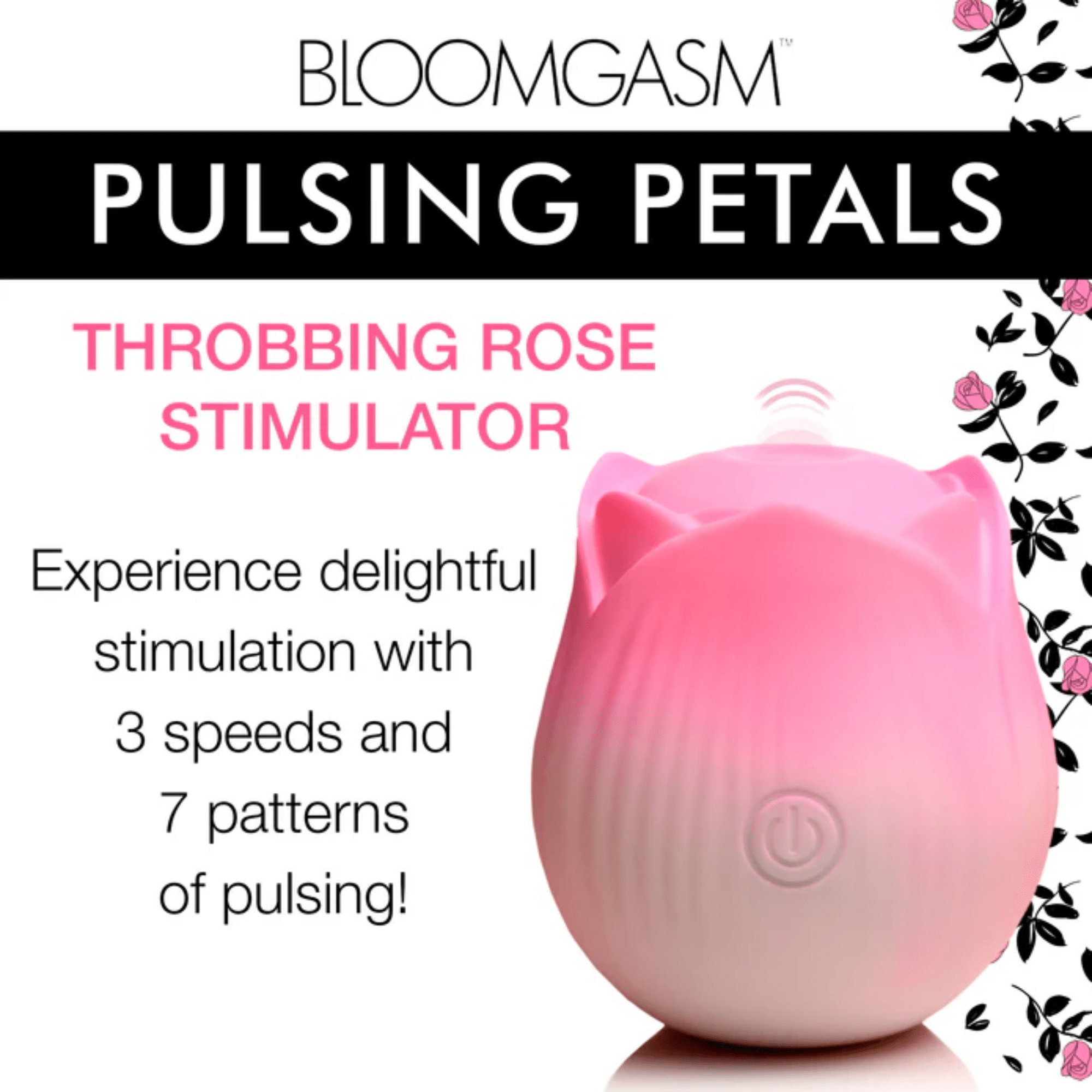 Bloomgasm Pulsing Petals Rose Clitoral Vibrator Rechargeable Women Sex Toy