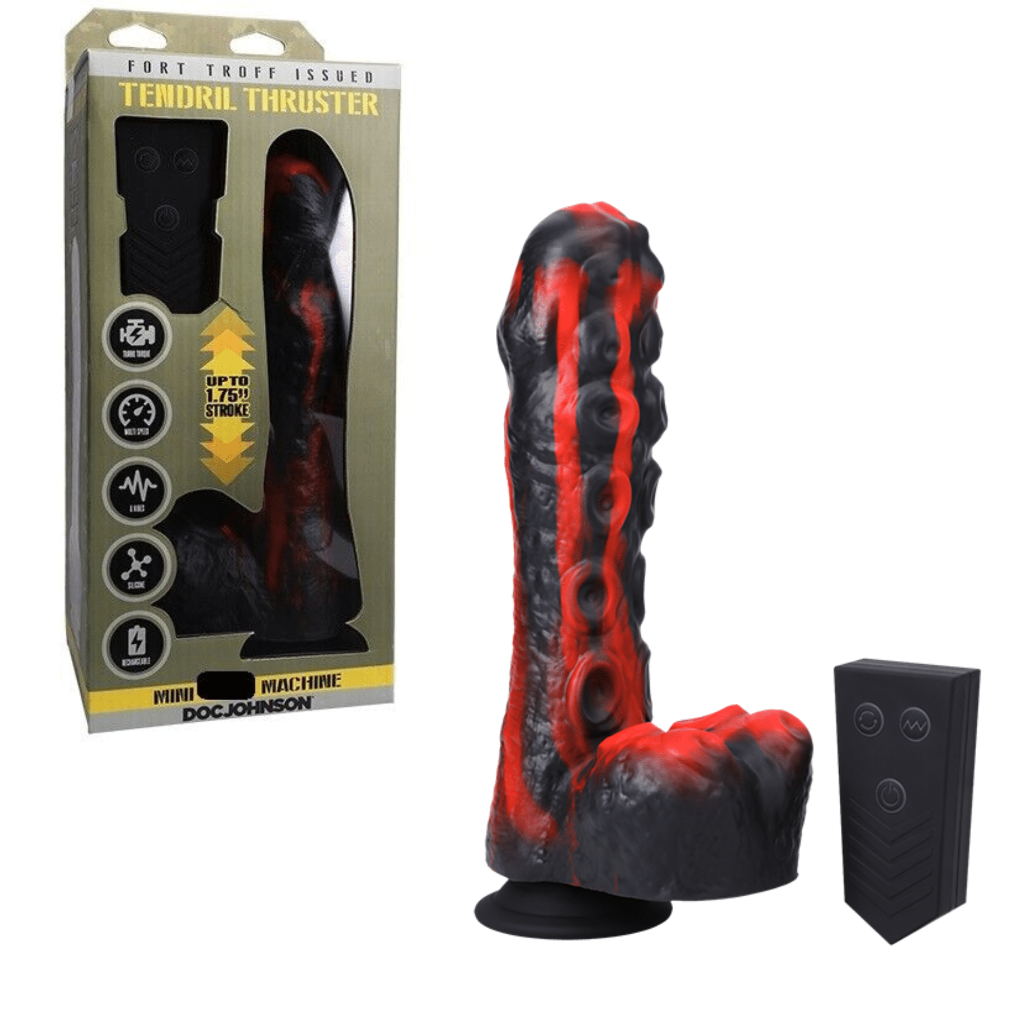 Fort Troff Tendril Thruster Mini Fuck Machine Vibrating Dildo with Remote