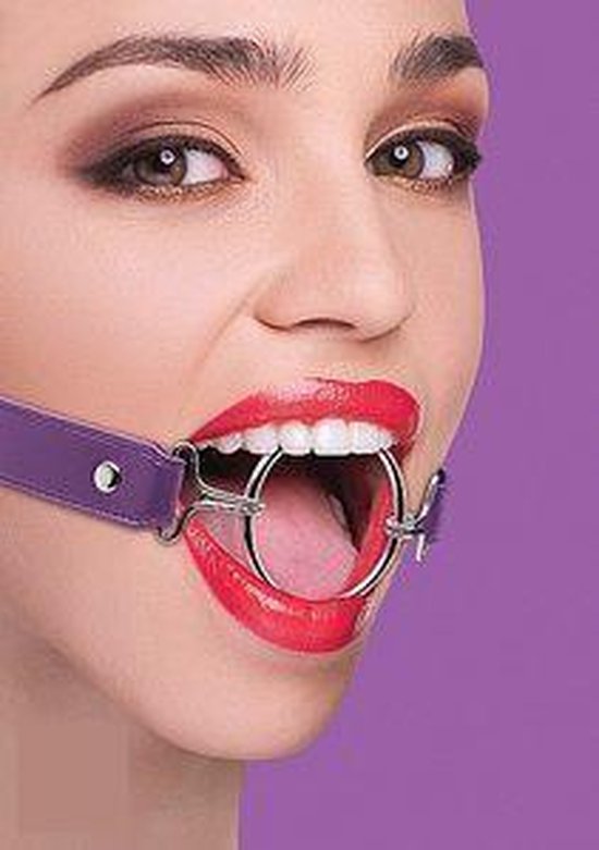 Ouch Leather Open Mouth Gag Ring XL 
