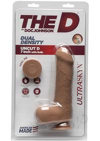 The D Uncut Realistic Dual Density Dildo With Balls Inch Ultrasky