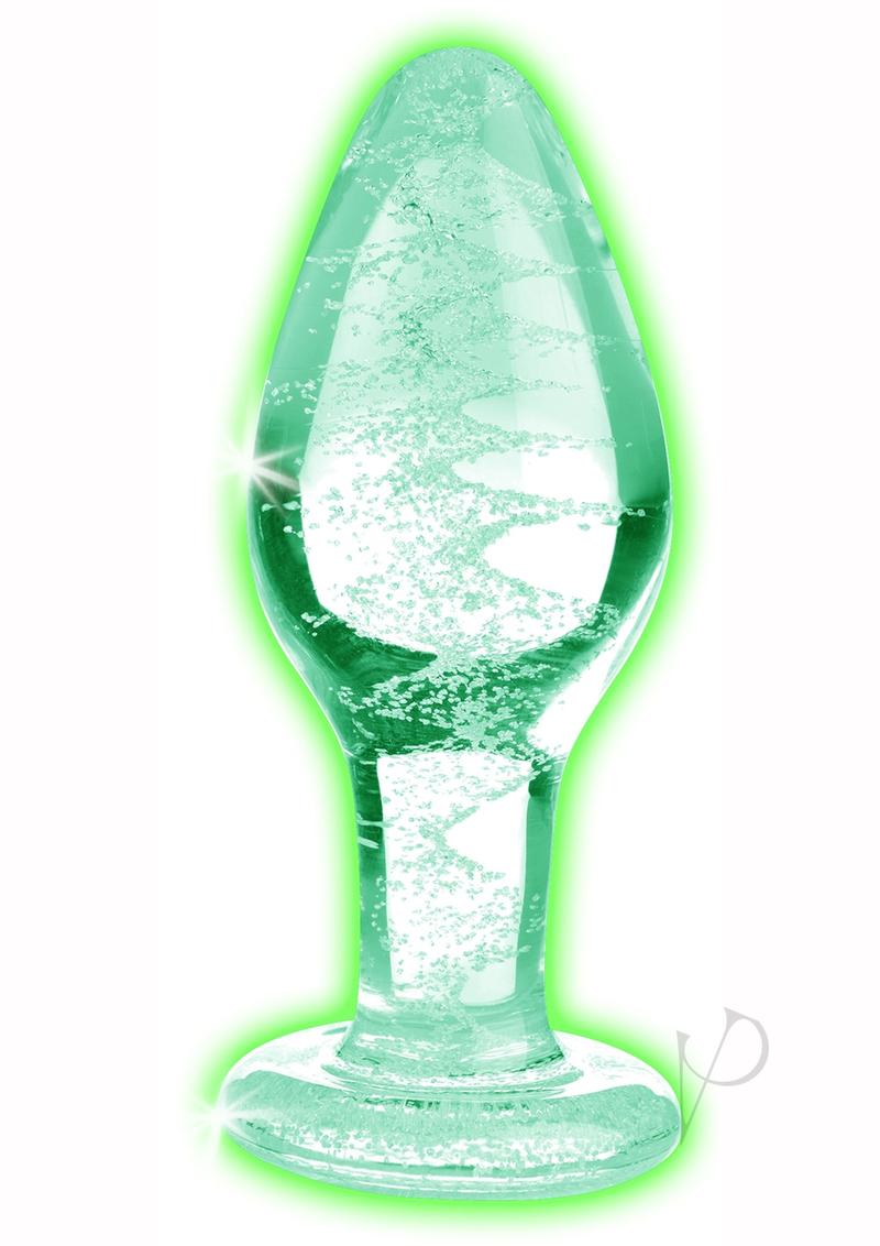 Glow-In-The-Dark Glass Butt Plug