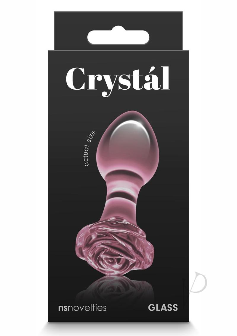 Crystal Rose Glass Butt Plug