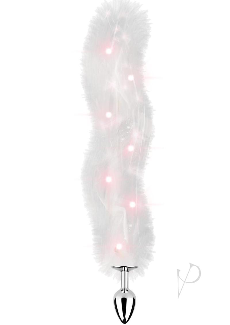 LIGHT-UP Fox Tail Butt Plug With Lights