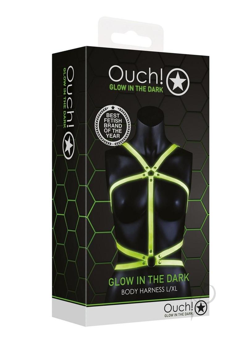 Ouch Body Chest Harness Gitd  Bondage Gear