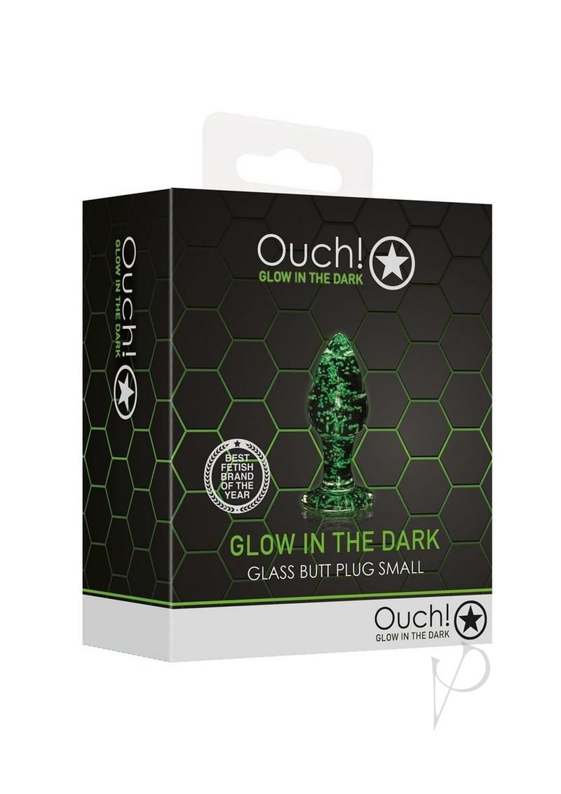 Ouch Glass Butt Plug Gitd Glow in the Dark Glass Butt Plug