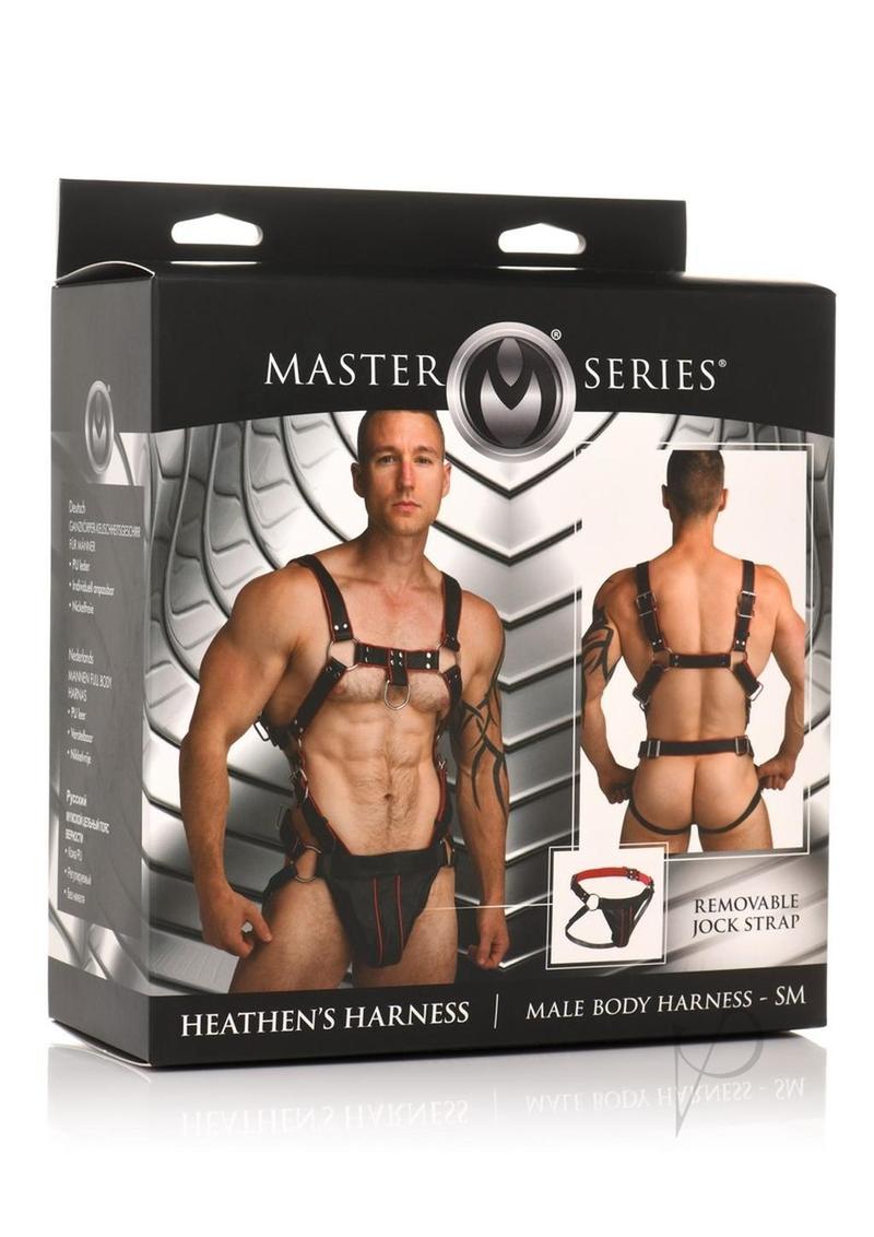 Heathen's Leather Body Harness For Men With Removable Jock Strap