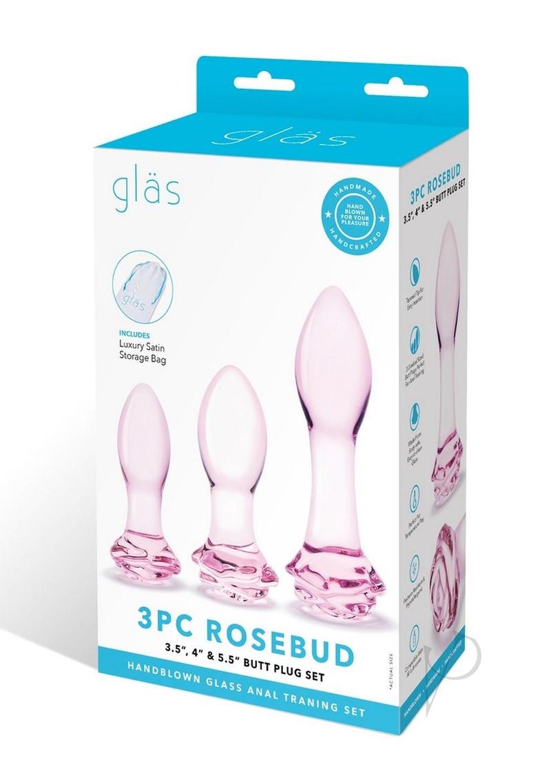 Butt Plug Set 3pc Pink Anal Training Set