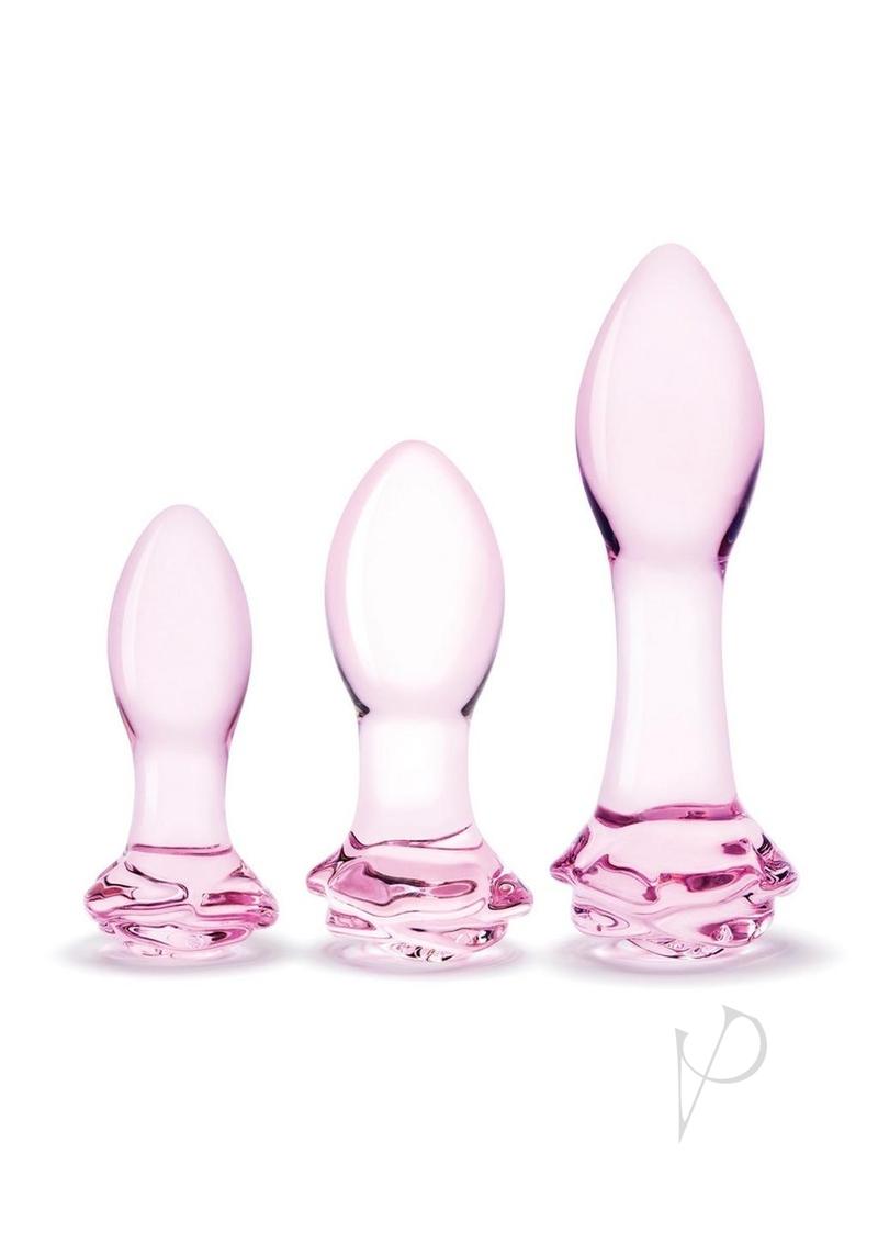 Butt Plug Set 3pc Pink Anal Training Set