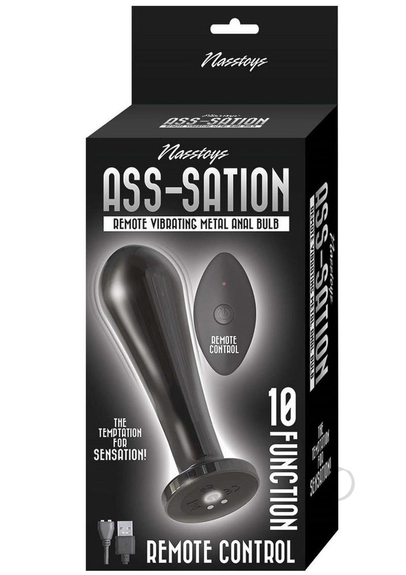 Nasstoys Ass-sation Vibrating Metal Anal Remote Control Butt Plug