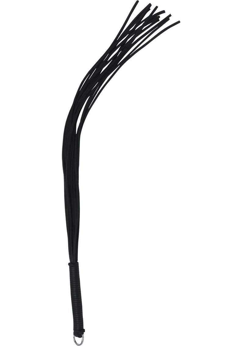 Leather Thong Flogger Black