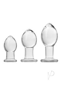 Crystal Anal Glass Butt Plugs Kit Clear