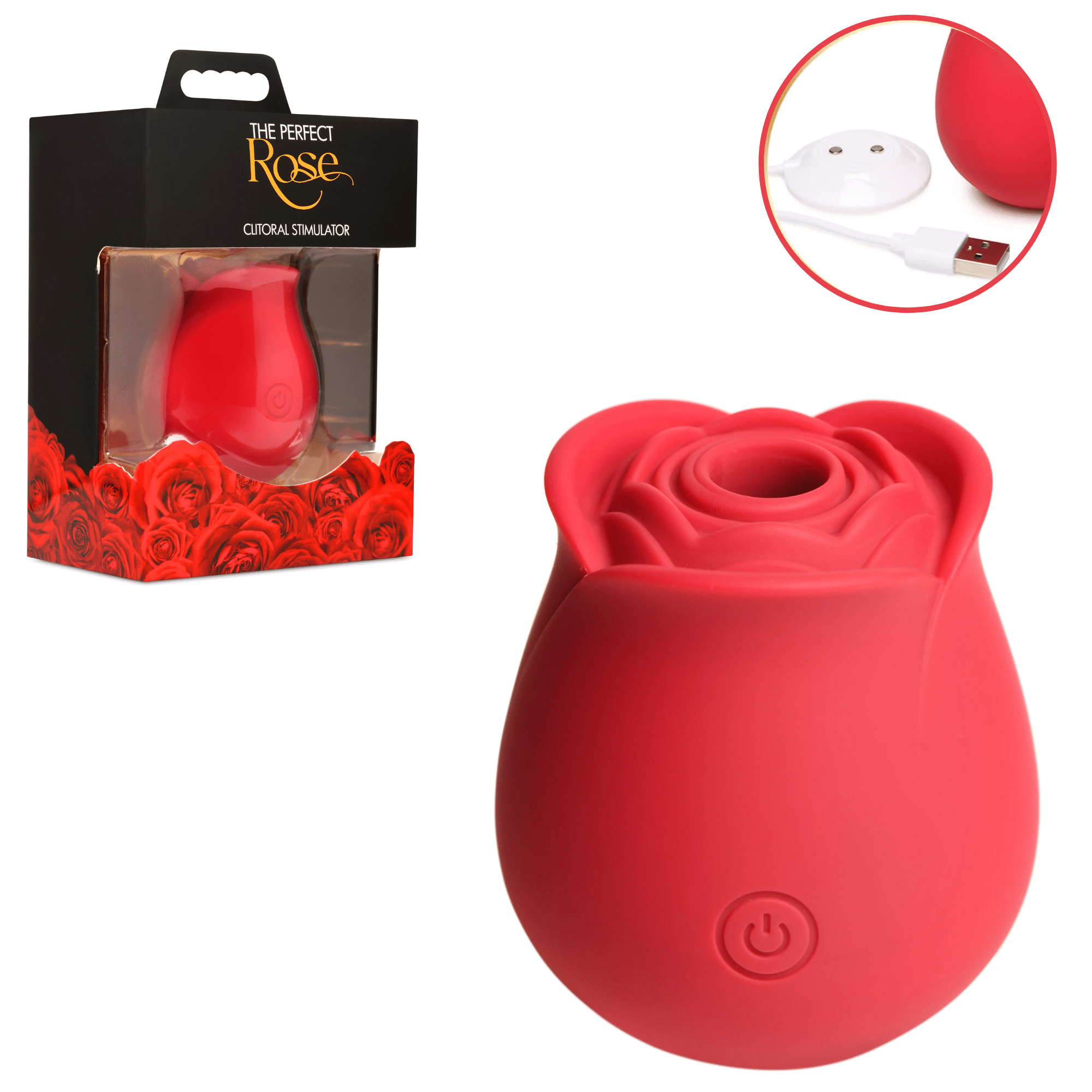 The Perfect Rose Suction Waterproof Rechargeable Clitoral Sucking Vibrator -