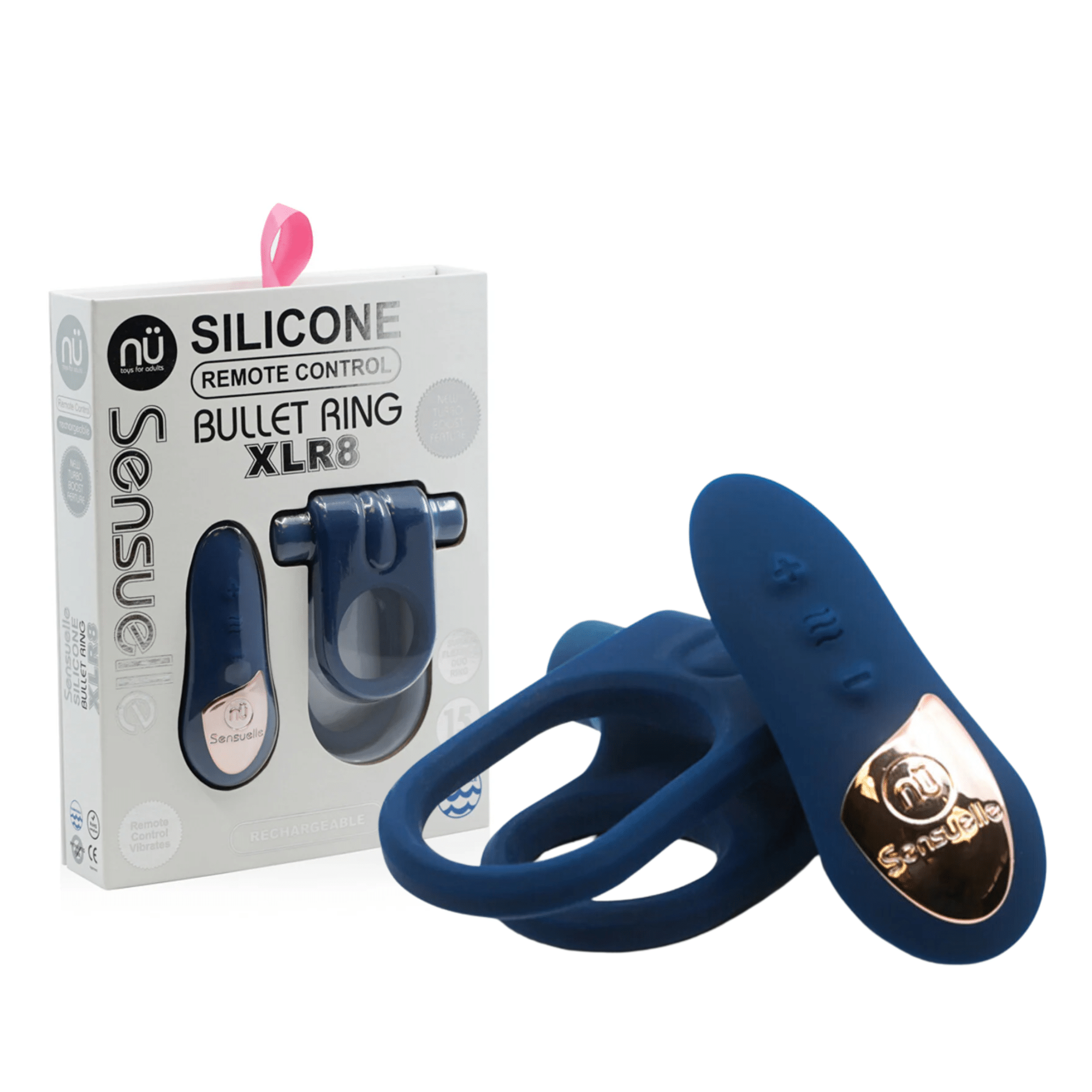 Sensuelle Silicone Remote-Control Bullet Penis Ring Rechargeable Men Sex Toy 
