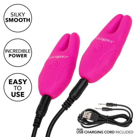 Silicone Vibrating Nipple Clamps with Remote Control