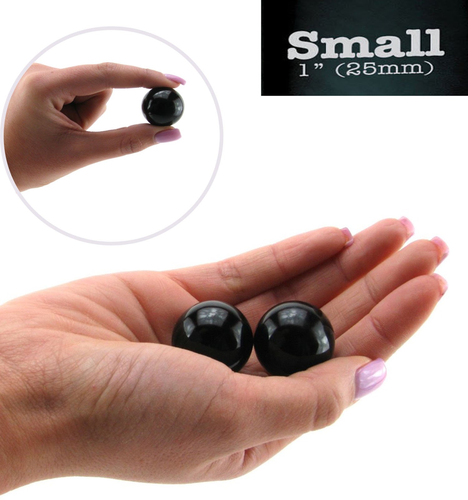 Fetish Fantasy Series Limited Edition Glass Ben Wa Balls Black 