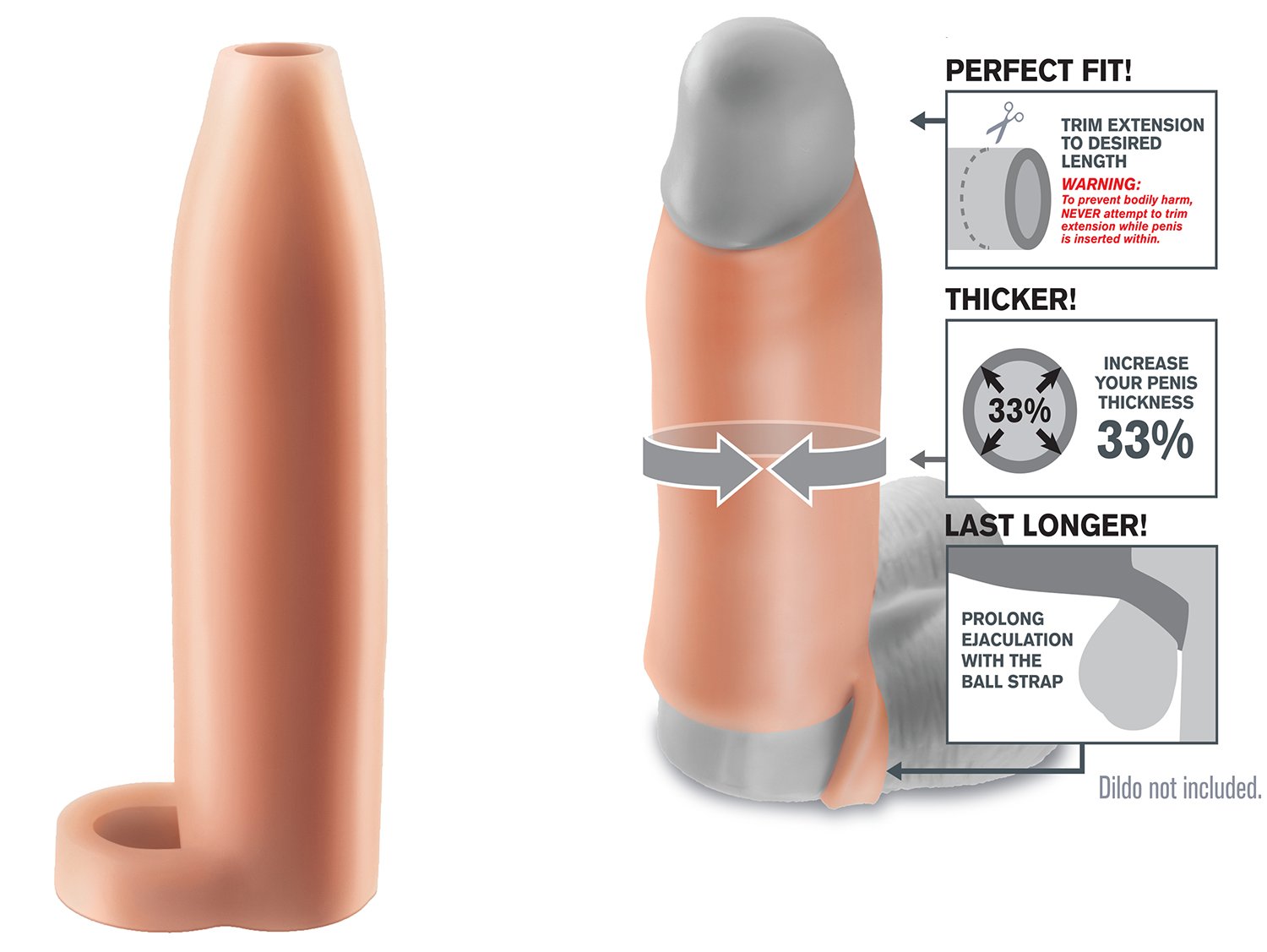 Fantasy Xtensions Real Feel Enhancer Penis Sleeve Flesh