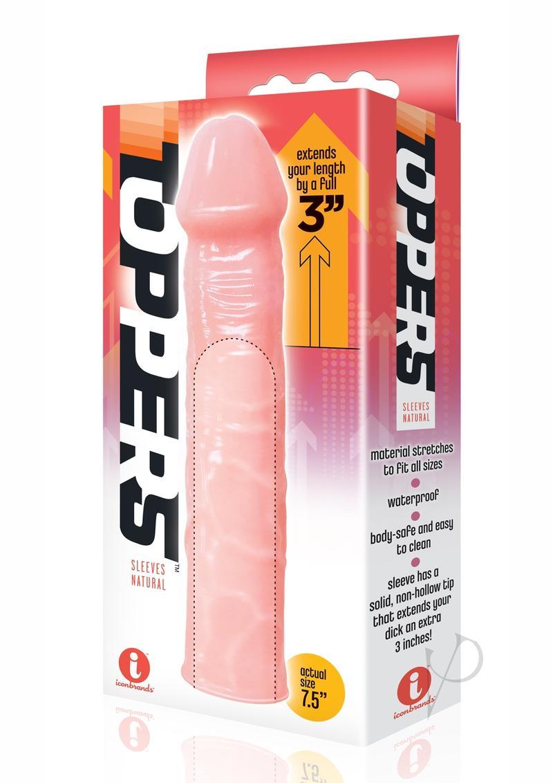 The 9`s Toppers Penis Extension Sleeve Waterproof Adds 3 Inches