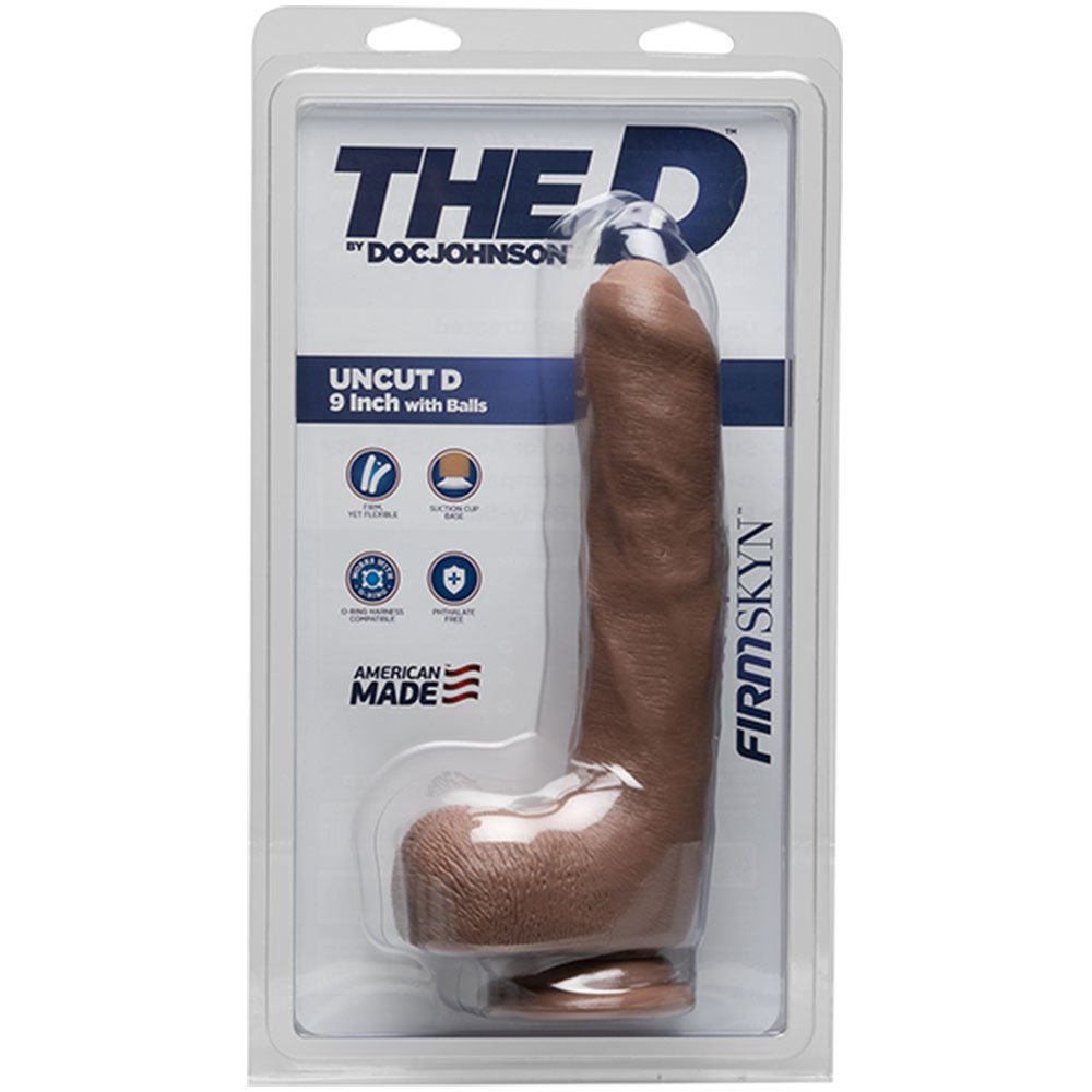 The D Realistic Uncut Big Suction Cup Dildo With Bals Firmskyn