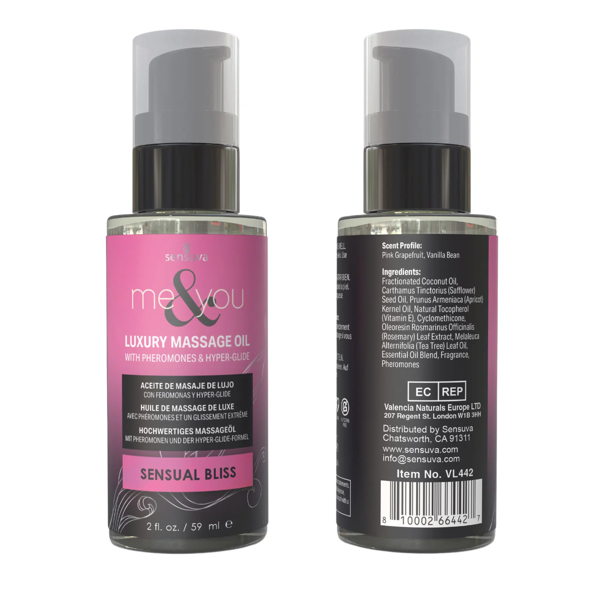 Me & You Gender-friendly Luxury Massage Oil With Pheromones & Hyper-Glide