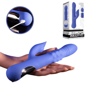 Rechargeable Silicone Triple Motor Thrusting Rabbit Vibrator Pop Goes The O