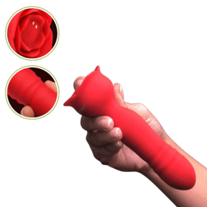 Rechargeable Thrusting Vibrator Red