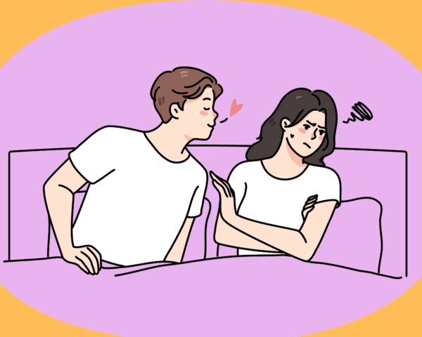 Couples Struggling in Bed