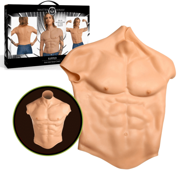 Ripped Silicone Male Chest