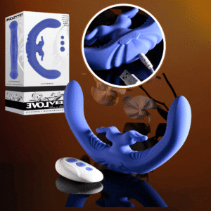 Waterproof Dual-Ended Vibrator Blue