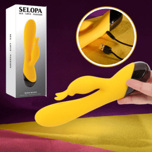 Silicone Rabbit Vibrator Yellow