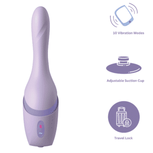 Warming Massager Silicone Vibrator with Adjustable Suction Cup