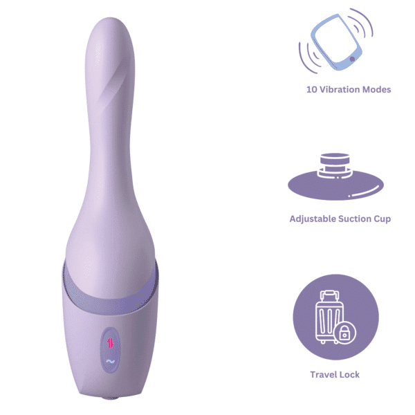 Warming Massager Silicone Vibrator with Adjustable Suction Cup