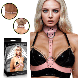 Bondage Gear Vixen Adjustable Sex Collar Underbust Female Chest Harness