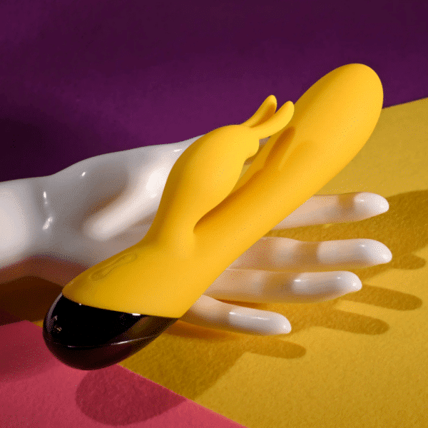 Silicone Rabbit Vibrator Yellow