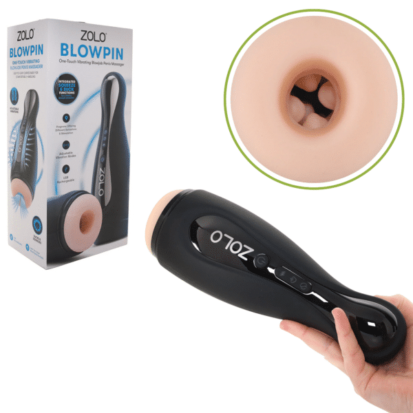 Multi-function Vibrating Masturbator - Black
